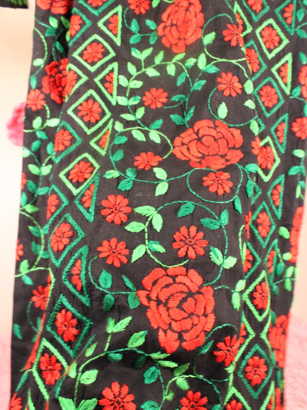 Rare Handmade Kantha Embroidered Bangladesh Cotton Dress - Picture 11 of 16